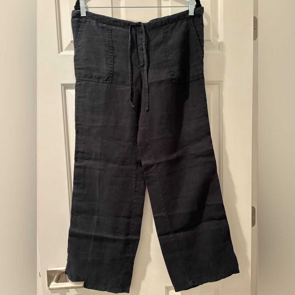 London Jean 100% linen black pants - 8